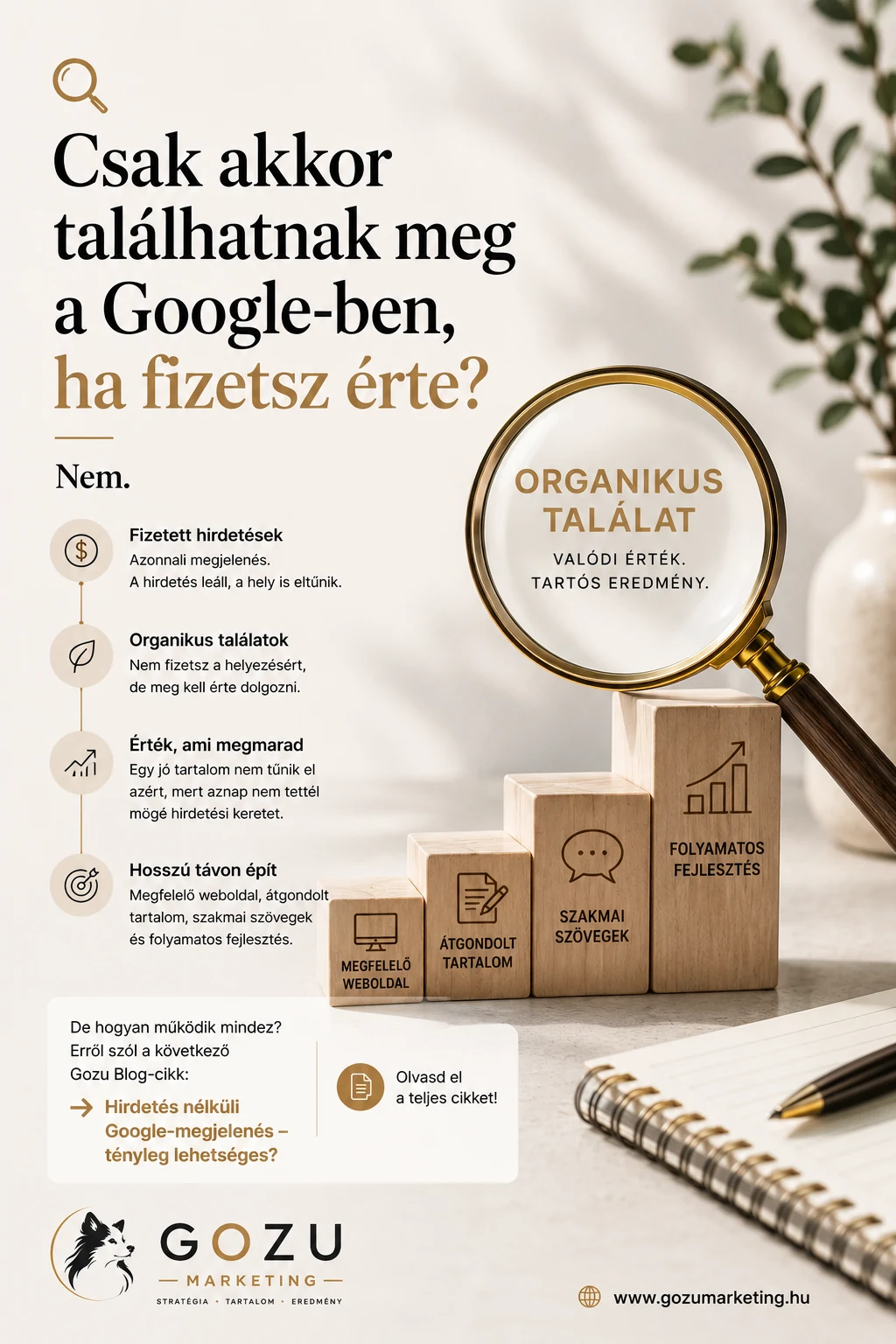 A fizetett hirdetések és az organikus Google-találatok összehasonlítása